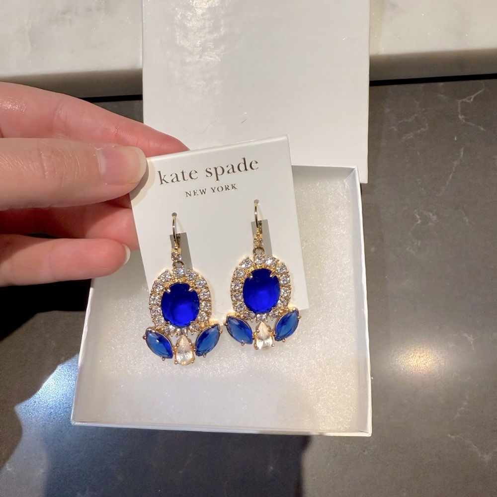 Kate Spade Blue Crystal Earrings